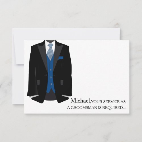 Your Service As A Groomsman Required Personalized Invitation