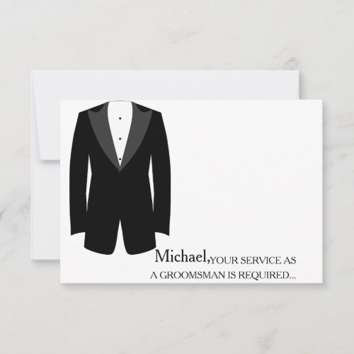 Your Service As A Groomsman Required Personalized Invitation