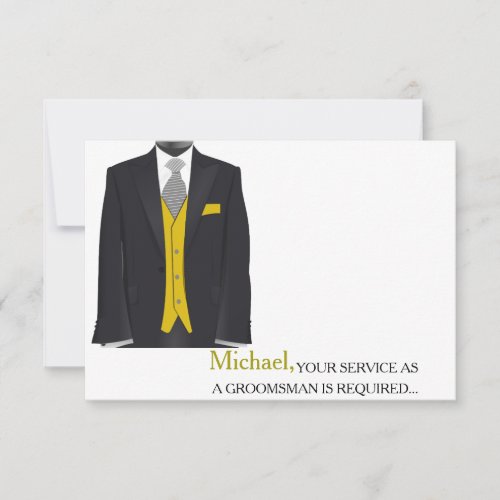 Your Service As A Groomsman Required Personalized Invitation