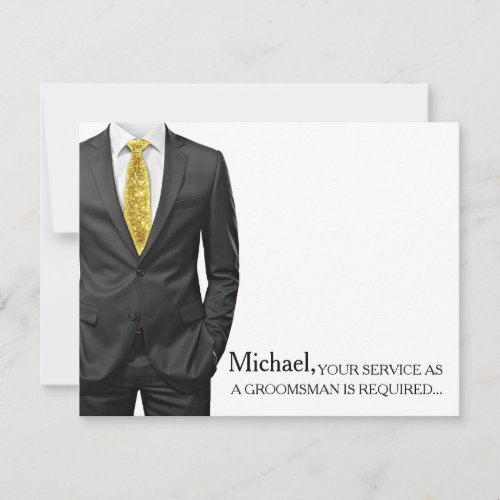 Your Service As A Groomsman Required Personalized Invitation
