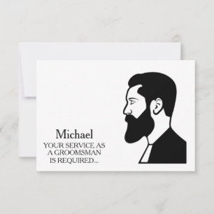 Your Service As A Groomsman Required Personalized Invitation