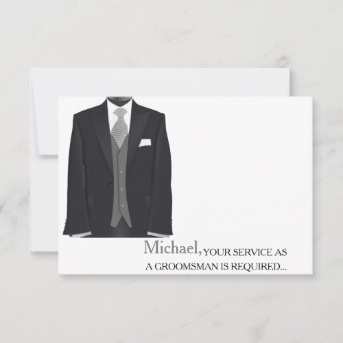 Your Service As A Groomsman Required Personalized Invitation