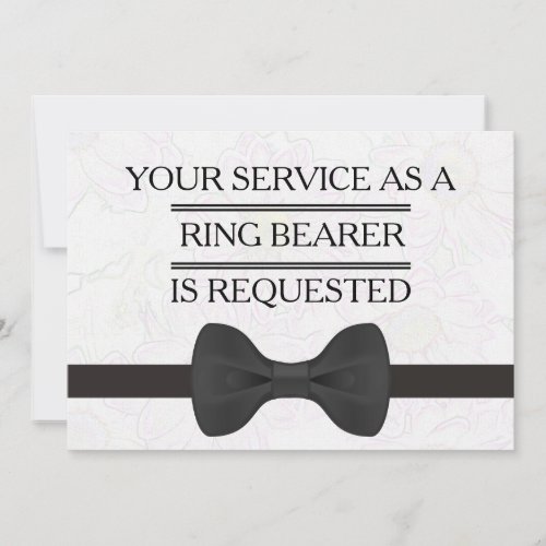 Your Service as a Groomsman  Ring Bearer Request I Invitation