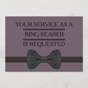 Your Service as a Groomsman  Ring Bearer Request Invitation