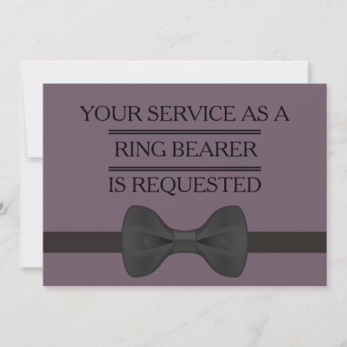 Your Service as a Groomsman  Ring Bearer Request Invitation