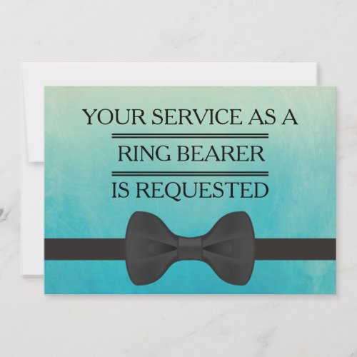 Your Service as a Groomsman  Ring Bearer Request Invitation