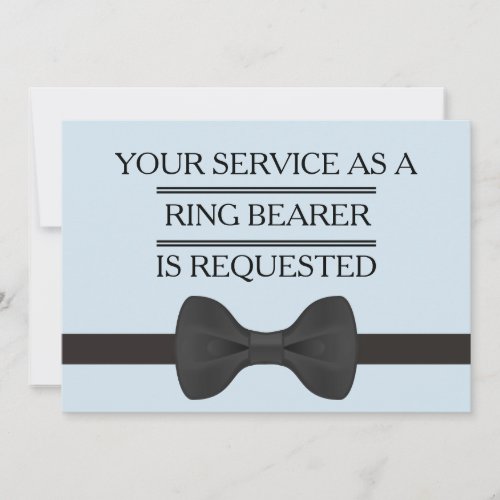Your Service as a Groomsman  Ring Bearer Request Invitation
