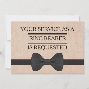 Your Service as a Groomsman  Ring Bearer Request Invitation