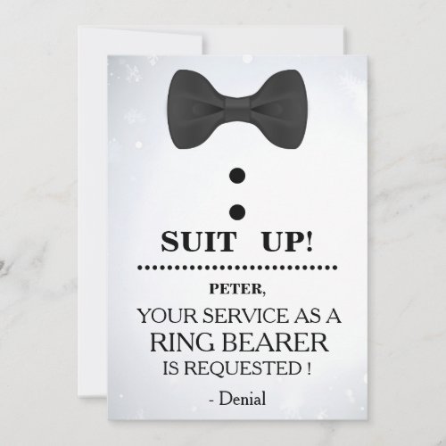 Your Service as a Ring Bearer Request Invitation