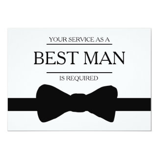 Your Service Is Requested as Best Man Groomsman Card
