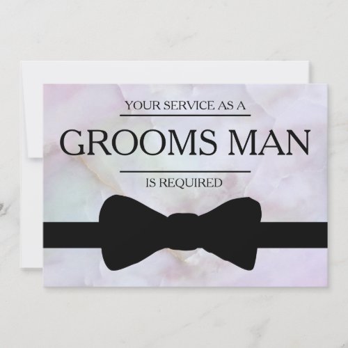 Your Service Is Requested as Best Man Groomsman In Invitation