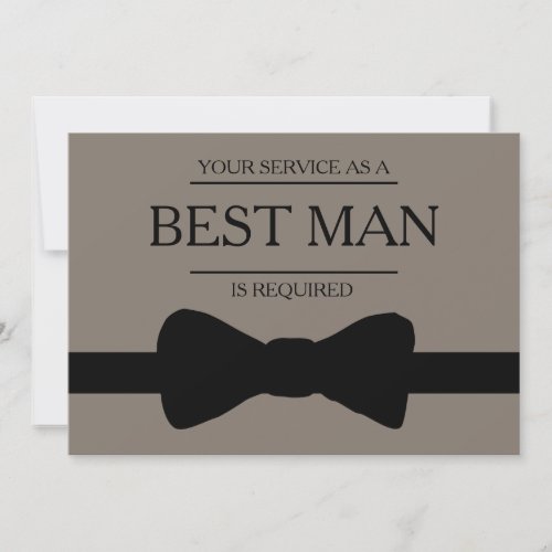 Your Service Is Requested as Best Man Groomsman In Invitation