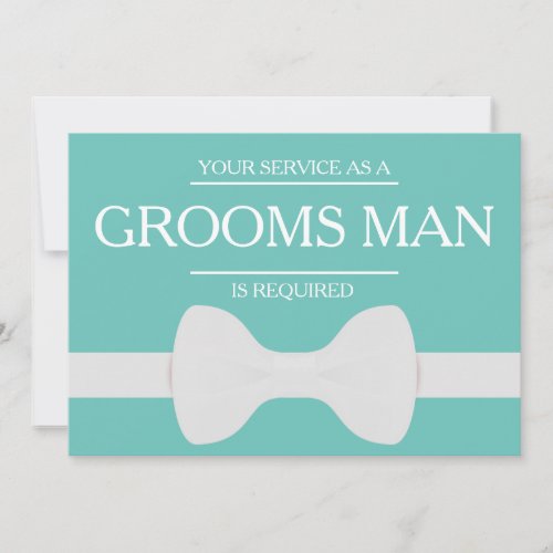 Your Service Is Requested as Best Man Groomsman In Invitation