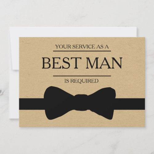 Your Service Is Requested as Best Man Groomsman In Invitation