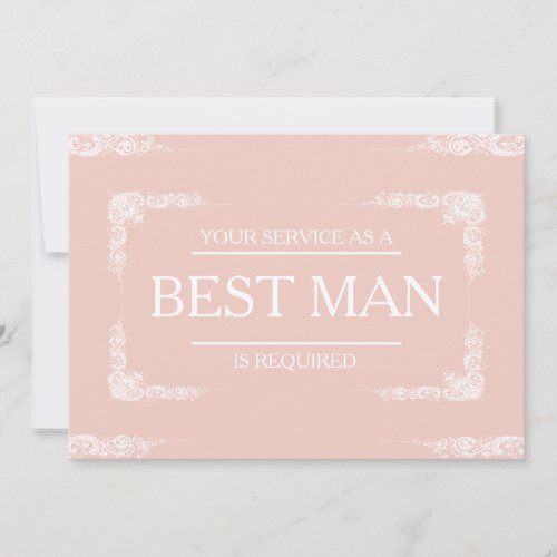 Your Service Is Requested as Best Man Groomsman In Invitation