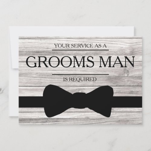 Your Service Is Requested as Best Man Groomsman In Invitation