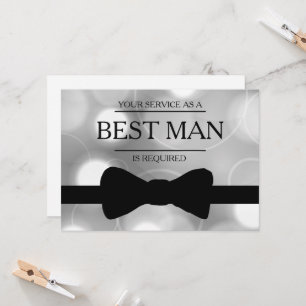 Your Service Is Requested as Best Man Groomsman In Invitation