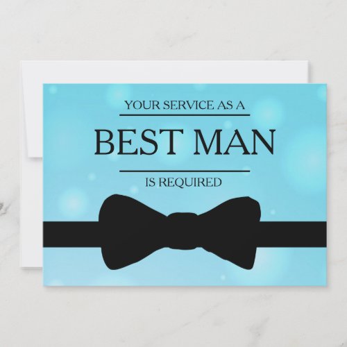 Your Service Is Requested as Best Man Groomsman In Invitation