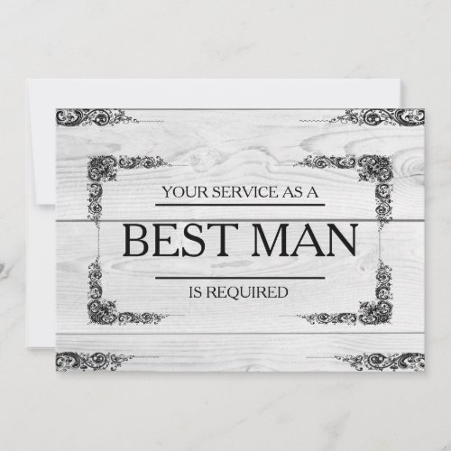 Your Service Is Requested as Best Man Groomsman In Invitation