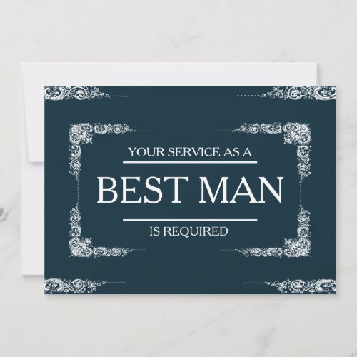 Your Service Is Requested as Best Man Groomsman In Invitation