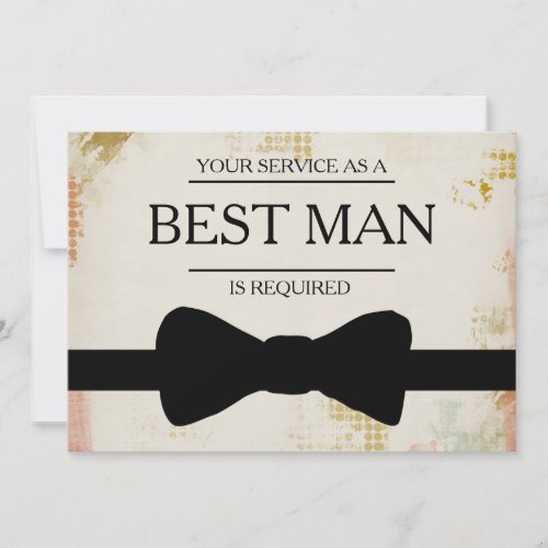 Your Service Is Requested as Best Man Groomsman In Invitation