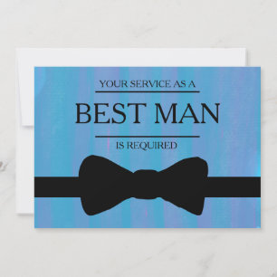 Your Service Is Requested as Best Man Groomsman Invitation