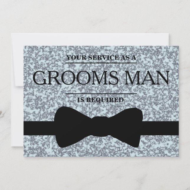Your Service Is Requested as Best Man Groomsman Invitation (Front)