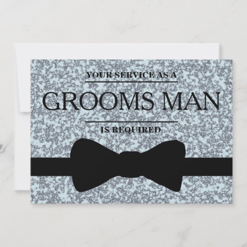 Your Service Is Requested as Best Man Groomsman Invitation