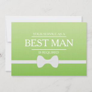 Your Service Is Requested as Best Man Groomsman Invitation