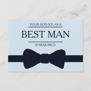 Your Service Is Requested as Best Man Groomsman Invitation