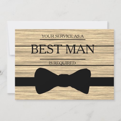 Your Service Is Requested as Best Man Groomsman Invitation