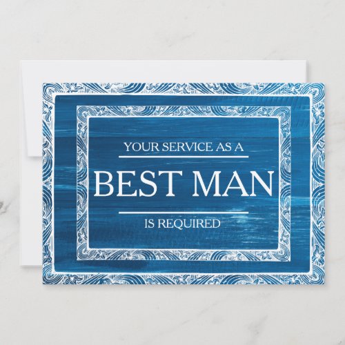 Your Service Is Requested as Best Man Groomsman Invitation