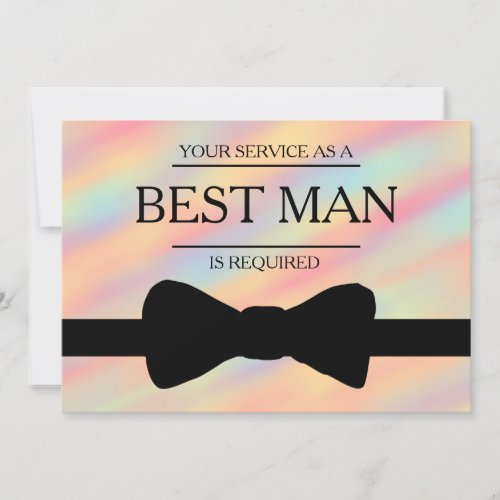 Your Service Is Requested as Best Man Groomsman Invitation