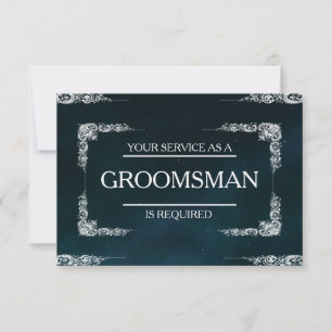 Your Service Is Requested as Groomsman Invitation