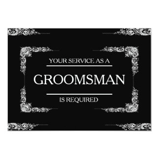 Your Service Is Requested as Groomsman Invitation