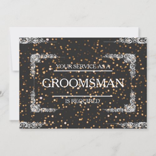 Your Service Is Requested as Groomsman Invitation