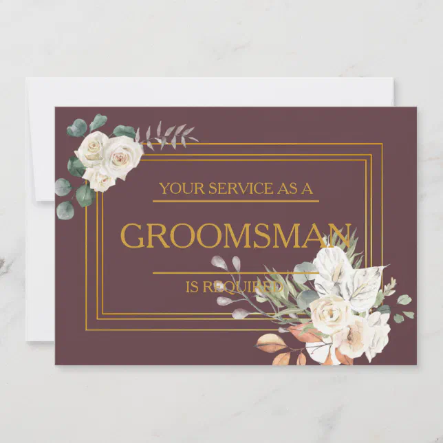 Your Service Is Requested as Groomsman Invitation | Zazzle