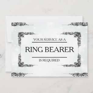 Your Service Is Requested as Ring Bearer Invitatio Invitation