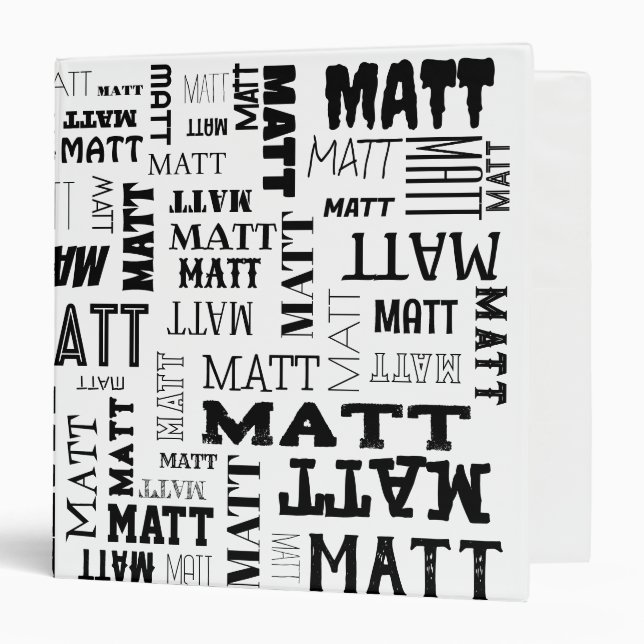 Your (Short) Name is All Over This 3 Ring Binder (Front/Inside)