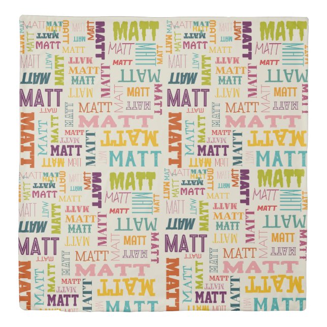 Your (Short) Name is All Over This Duvet Cover (Front)