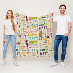 Your (Short) Name is All Over This Fleece Blanket