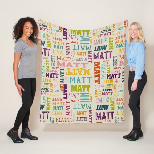 Your Short Name is All Over This Fleece Blanket