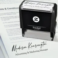 Custom Received Dater Stamp with Your Signature, Personalized Received Adjustable Date Stamper with Your Signature, Self-Inking Signature Dater Stamp