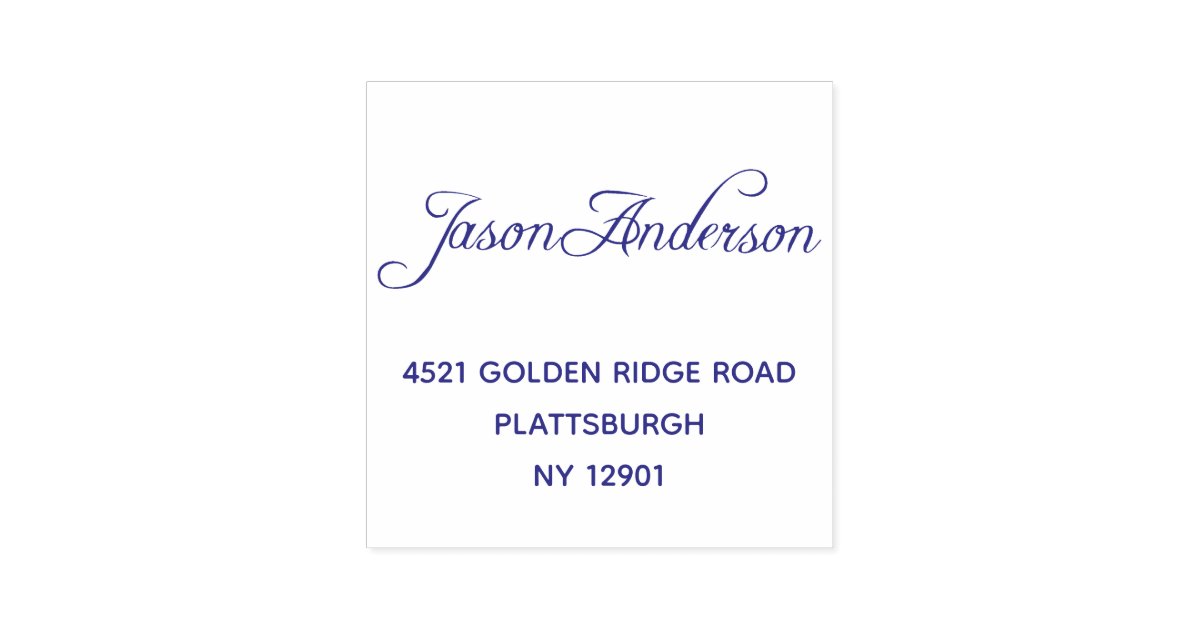 Your Signature with Printed Address Self-inking Stamp