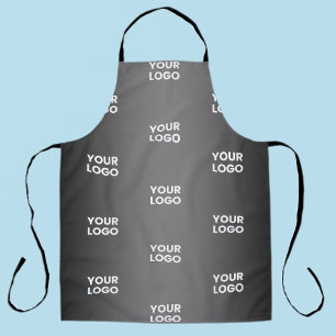 Your Simple Repeating Logo   Black & Grey Gradient Apron