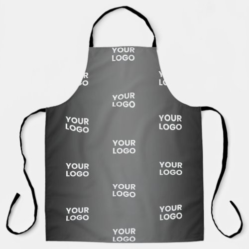 Your Simple Repeating Logo  Black  Grey Gradient Apron