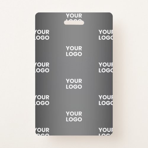 Your Simple Repeating Logo  Black  Grey Gradient Badge