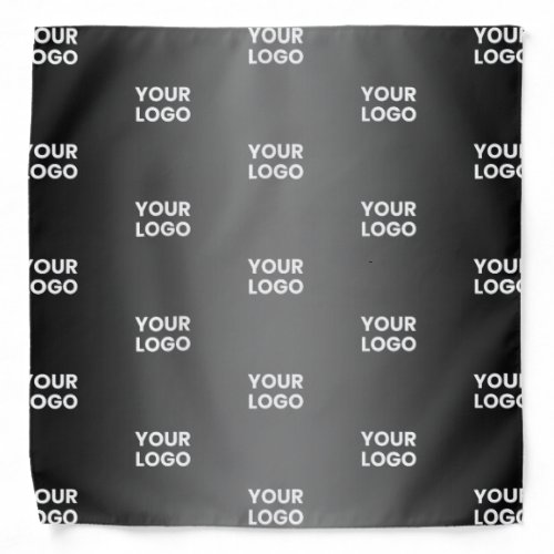 Your Simple Repeating Logo  Black  Grey Gradient Bandana