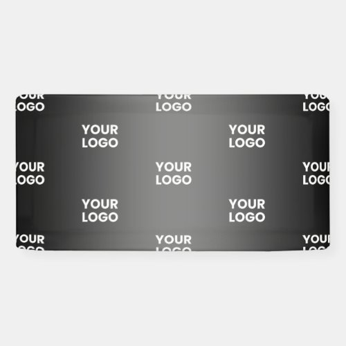 Your Simple Repeating Logo  Black  Grey Gradient Banner