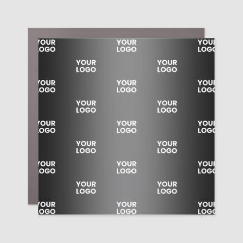 Your Simple Repeating Logo  Black  Grey Gradient Car Magnet